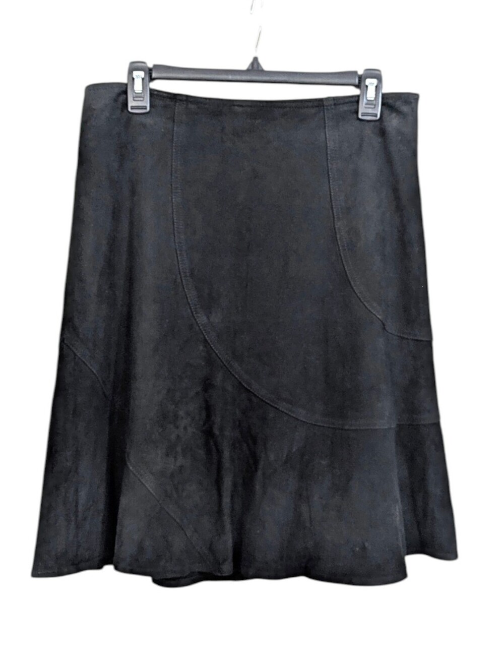Vintage VS2 Black Goat Suede Skirt - Size 10 Womens